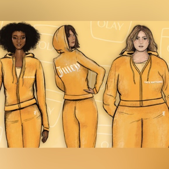 Juicy Couture x OLAY Sunny Yellow Velour Tracksuit Bottoms LIMITED EDITION - Picture 4 of 13